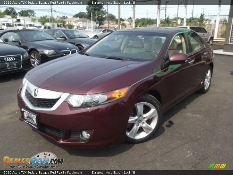 2010 Acura TSX Sedan Basque Red Pearl / Parchment Photo #1