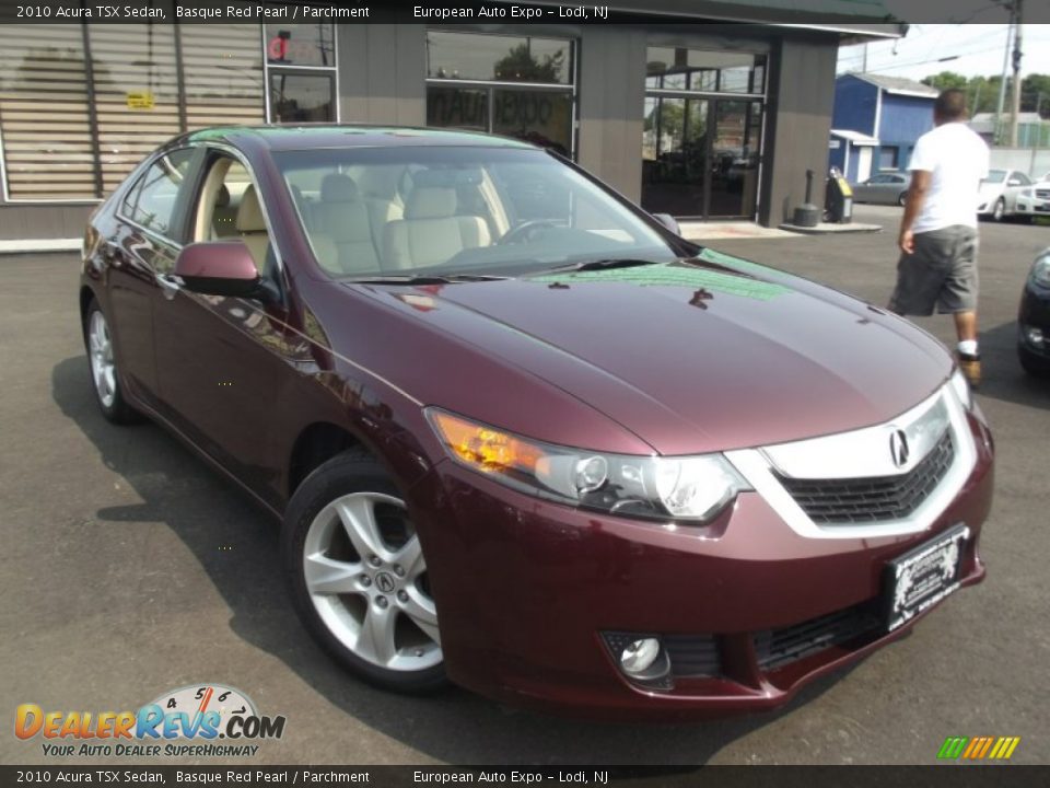 2010 Acura TSX Sedan Basque Red Pearl / Parchment Photo #2