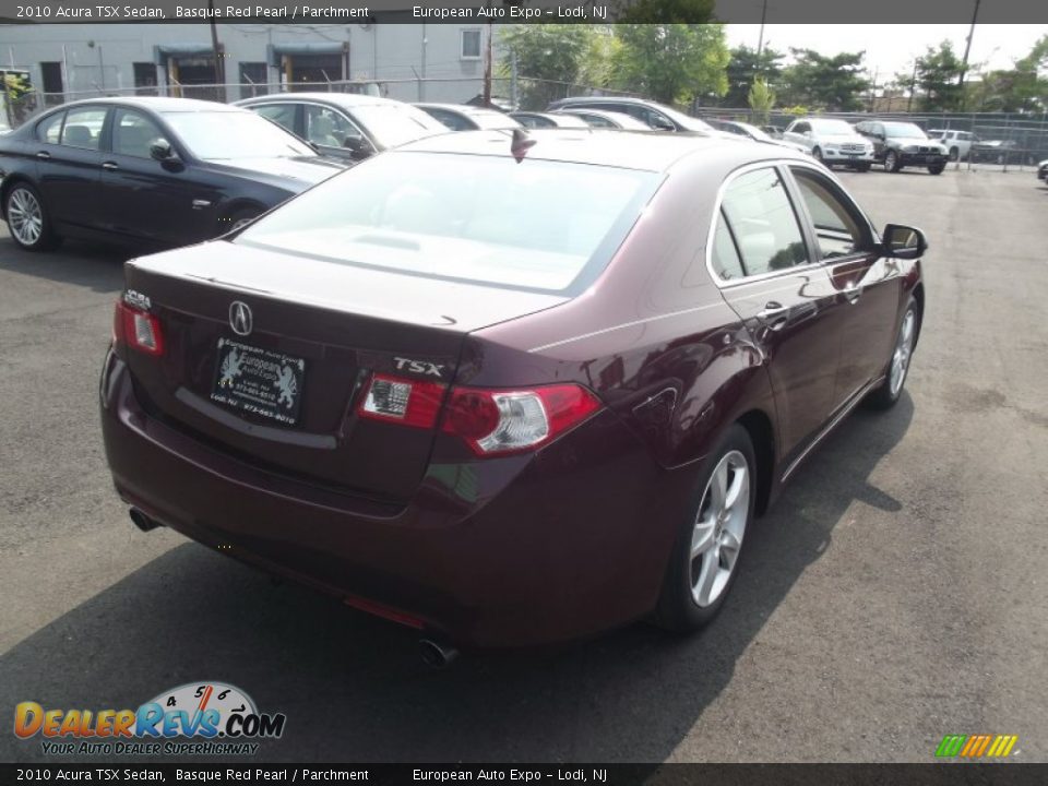 2010 Acura TSX Sedan Basque Red Pearl / Parchment Photo #3