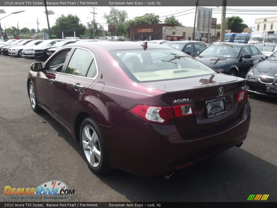 2010 Acura TSX Sedan Basque Red Pearl / Parchment Photo #4