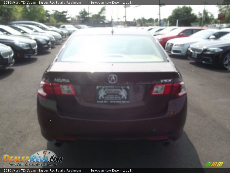 2010 Acura TSX Sedan Basque Red Pearl / Parchment Photo #5