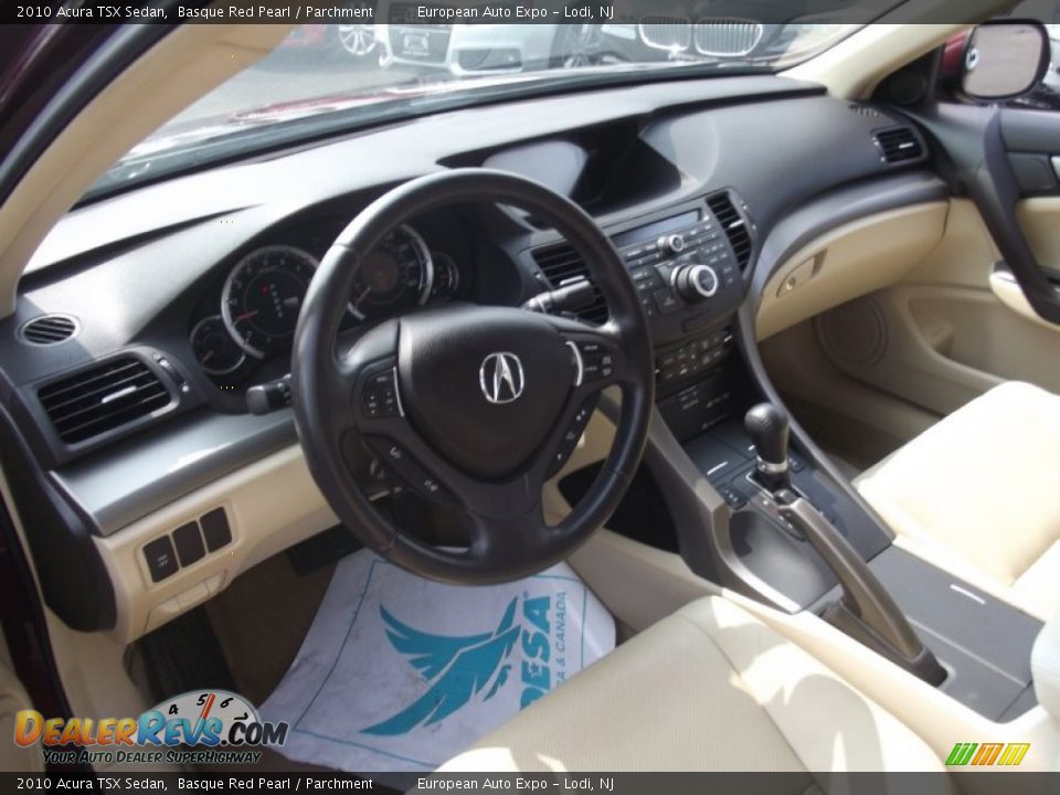 2010 Acura TSX Sedan Basque Red Pearl / Parchment Photo #8