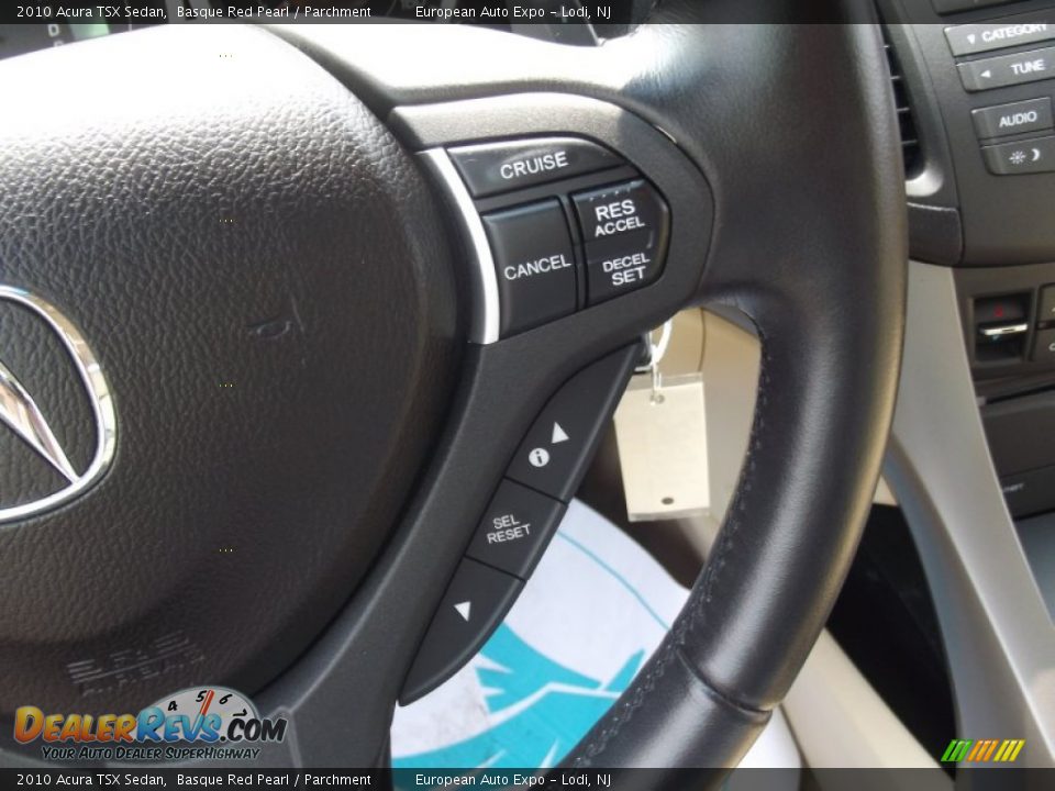 2010 Acura TSX Sedan Basque Red Pearl / Parchment Photo #21