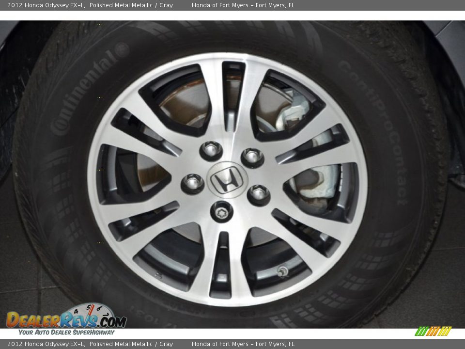 2012 Honda Odyssey EX-L Polished Metal Metallic / Gray Photo #3