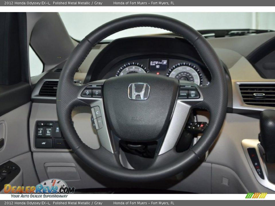 2012 Honda Odyssey EX-L Polished Metal Metallic / Gray Photo #24