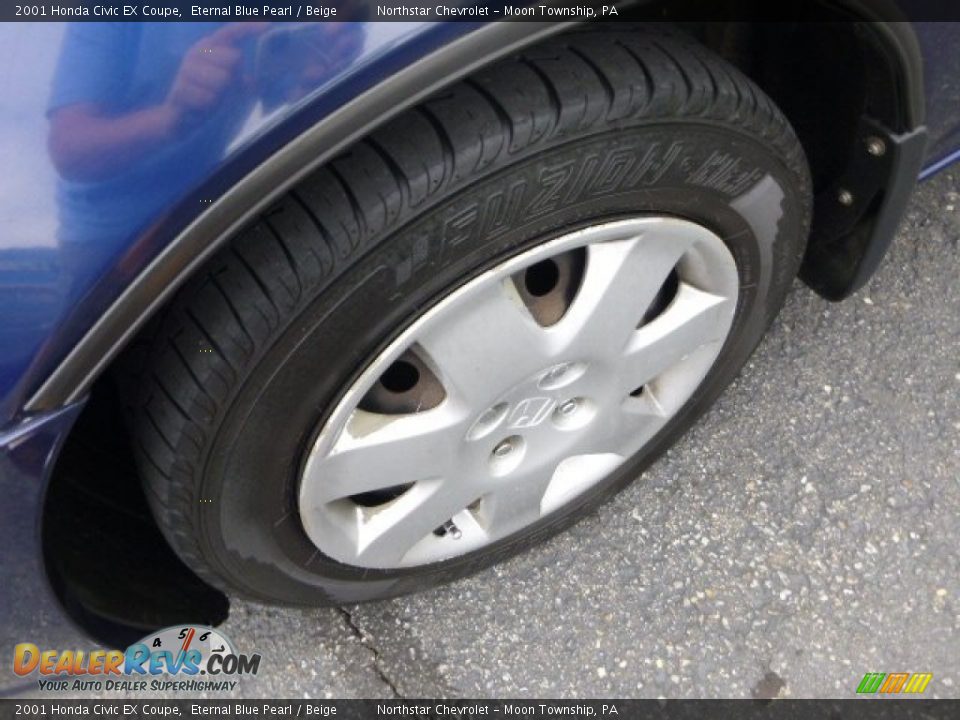 2001 Honda Civic EX Coupe Eternal Blue Pearl / Beige Photo #7