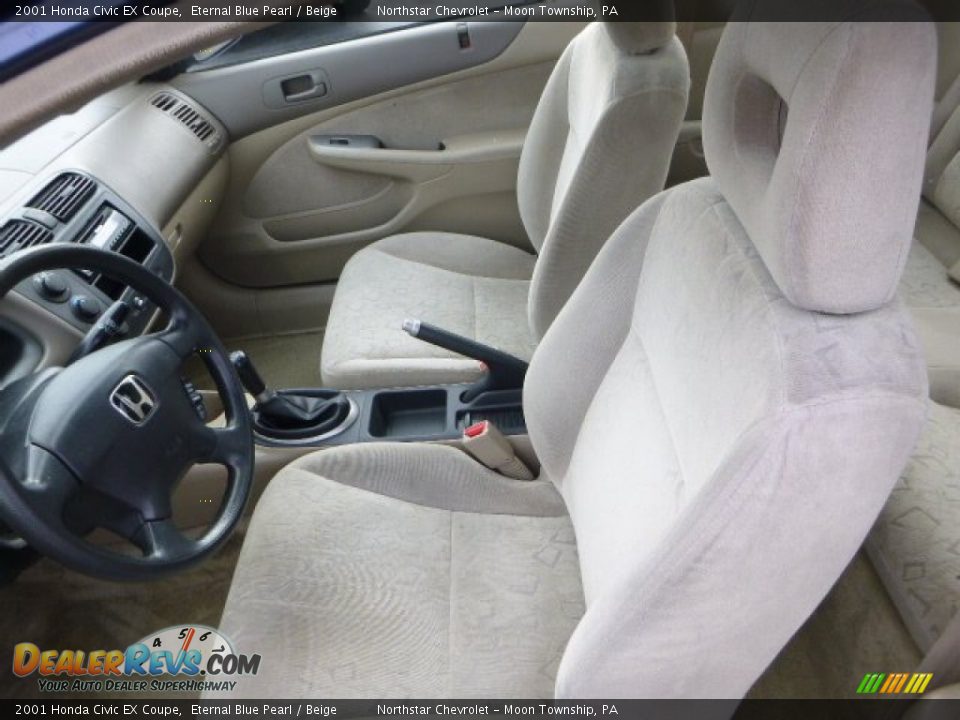 2001 Honda Civic EX Coupe Eternal Blue Pearl / Beige Photo #8