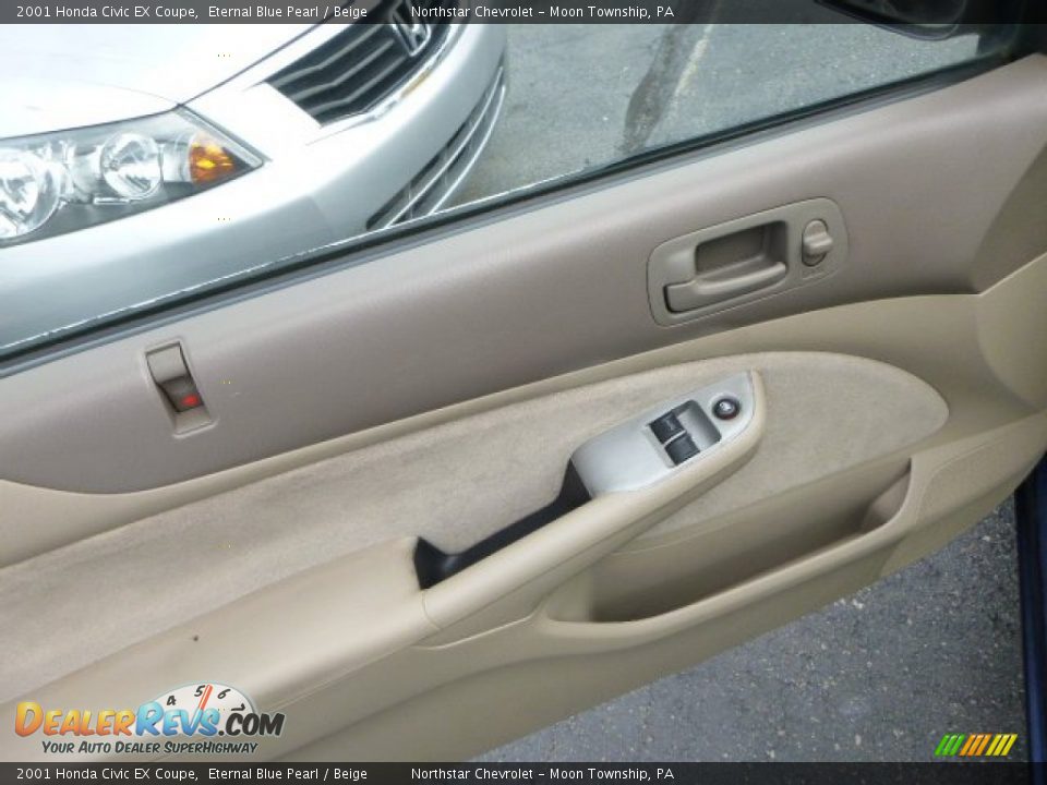 2001 Honda Civic EX Coupe Eternal Blue Pearl / Beige Photo #11