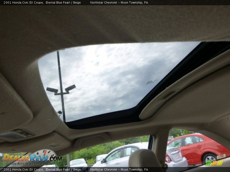2001 Honda Civic EX Coupe Eternal Blue Pearl / Beige Photo #12