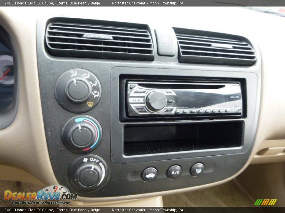 2001 Honda Civic EX Coupe Eternal Blue Pearl / Beige Photo #13