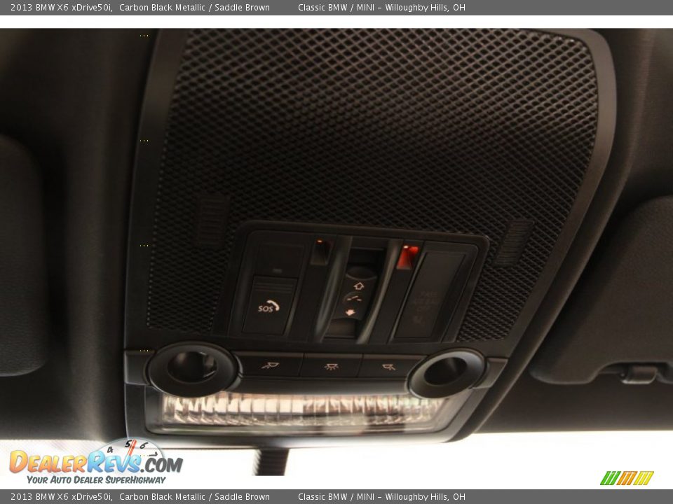 2013 BMW X6 xDrive50i Carbon Black Metallic / Saddle Brown Photo #15