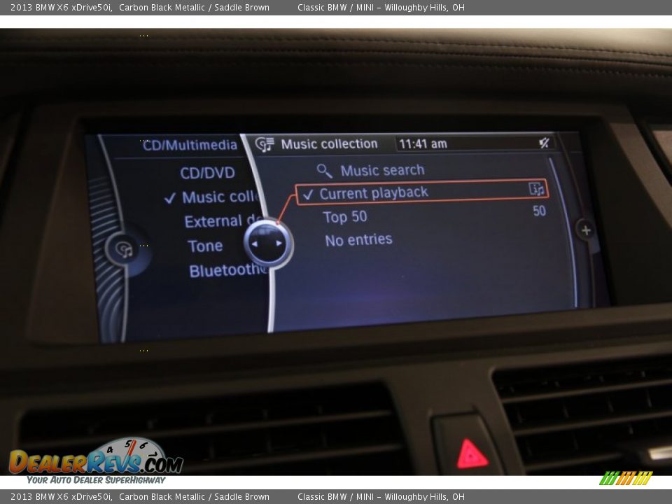 2013 BMW X6 xDrive50i Carbon Black Metallic / Saddle Brown Photo #19