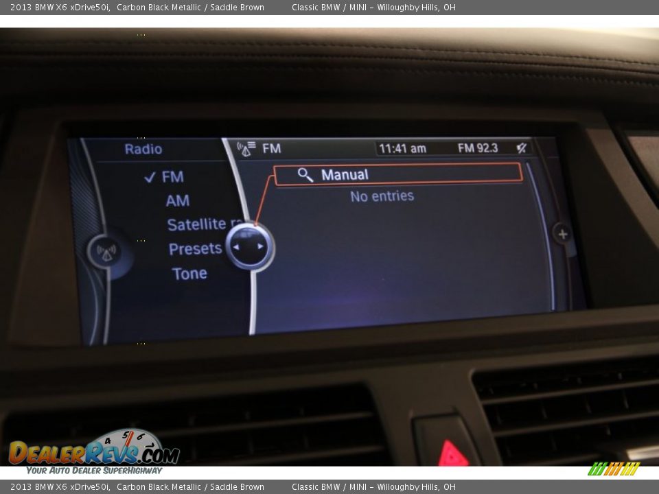 2013 BMW X6 xDrive50i Carbon Black Metallic / Saddle Brown Photo #21