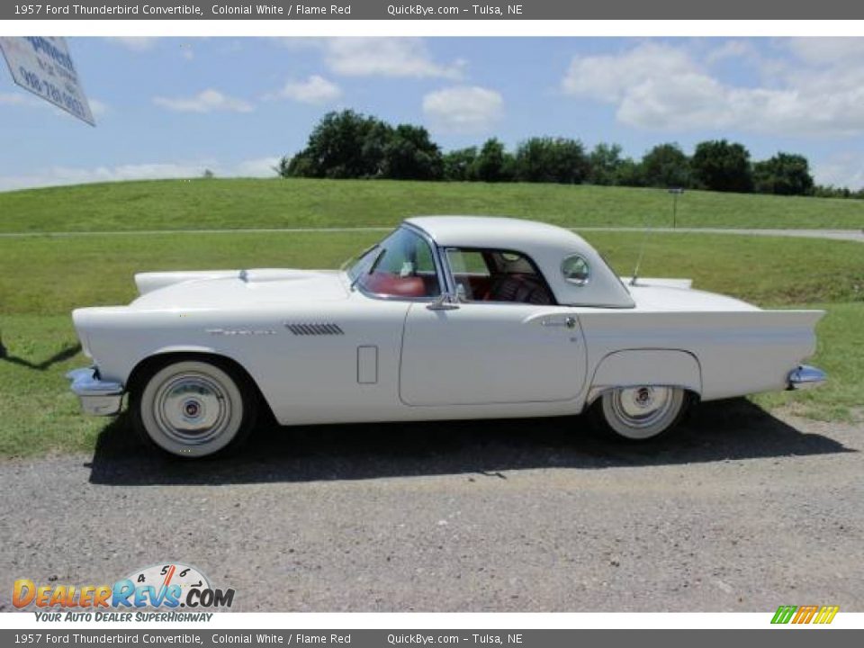1957 Ford Thunderbird Convertible Colonial White / Flame Red Photo #1