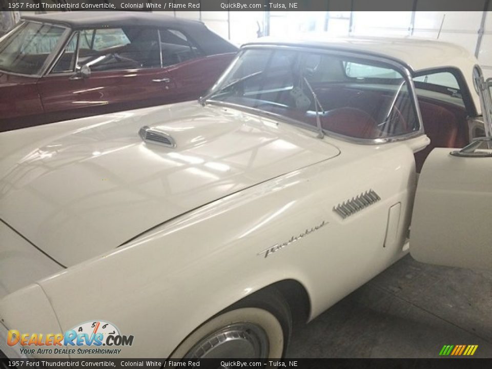 1957 Ford Thunderbird Convertible Colonial White / Flame Red Photo #2