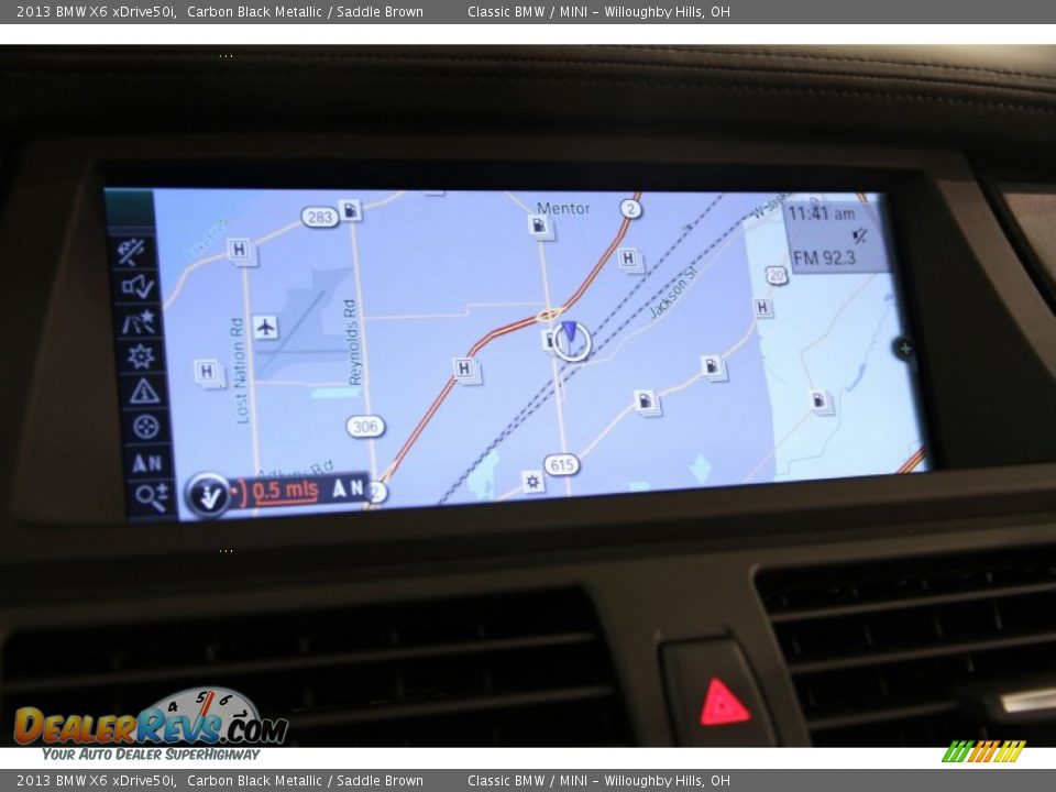 2013 BMW X6 xDrive50i Carbon Black Metallic / Saddle Brown Photo #24