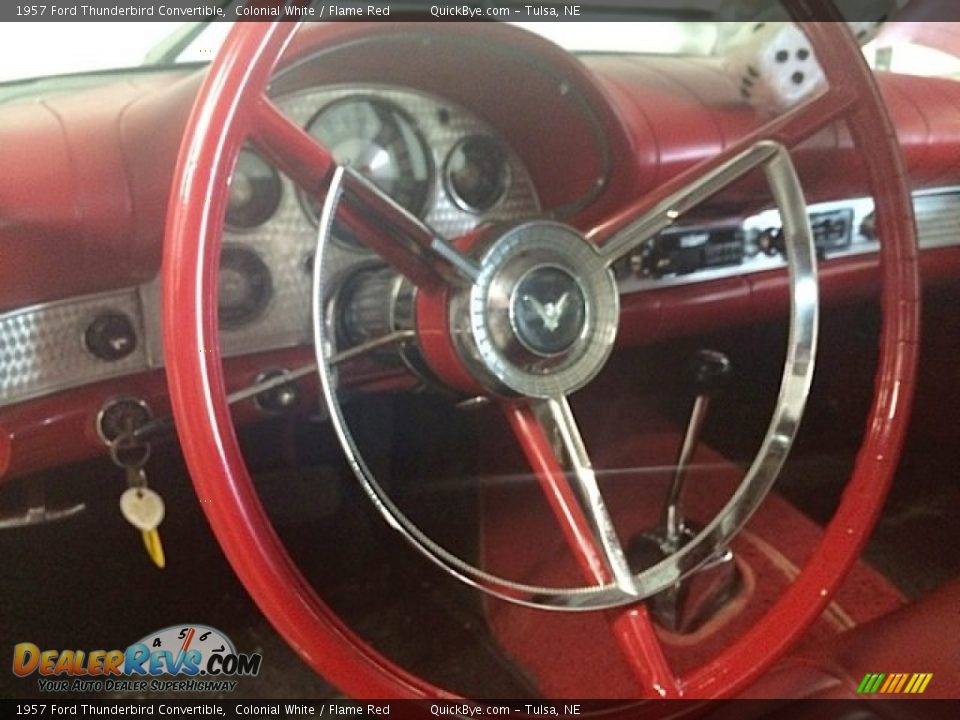 1957 Ford Thunderbird Convertible Colonial White / Flame Red Photo #5