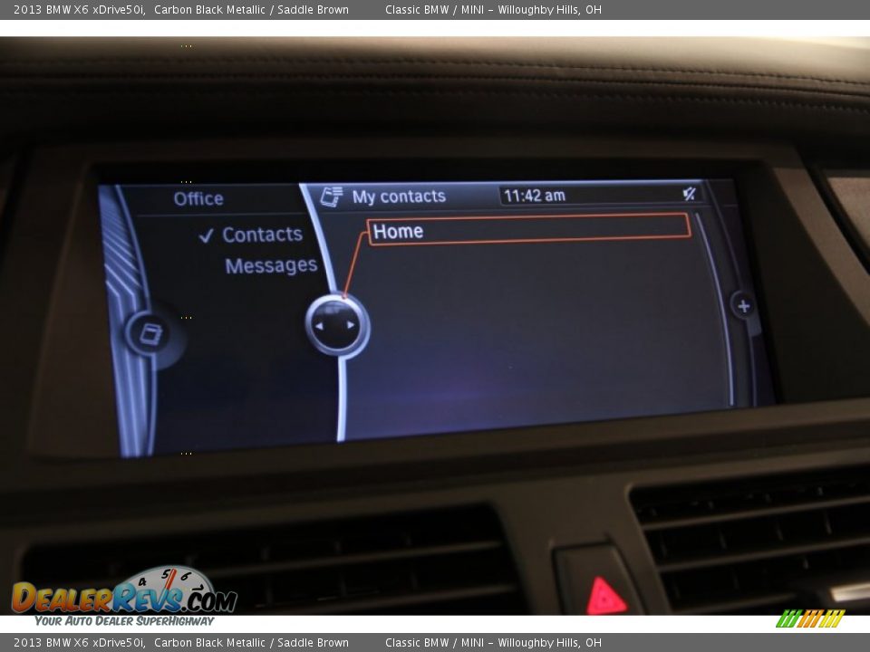 2013 BMW X6 xDrive50i Carbon Black Metallic / Saddle Brown Photo #26