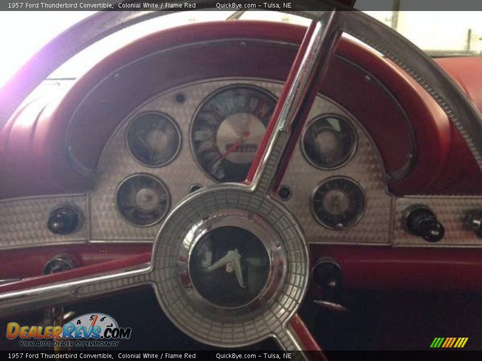 1957 Ford Thunderbird Convertible Colonial White / Flame Red Photo #6