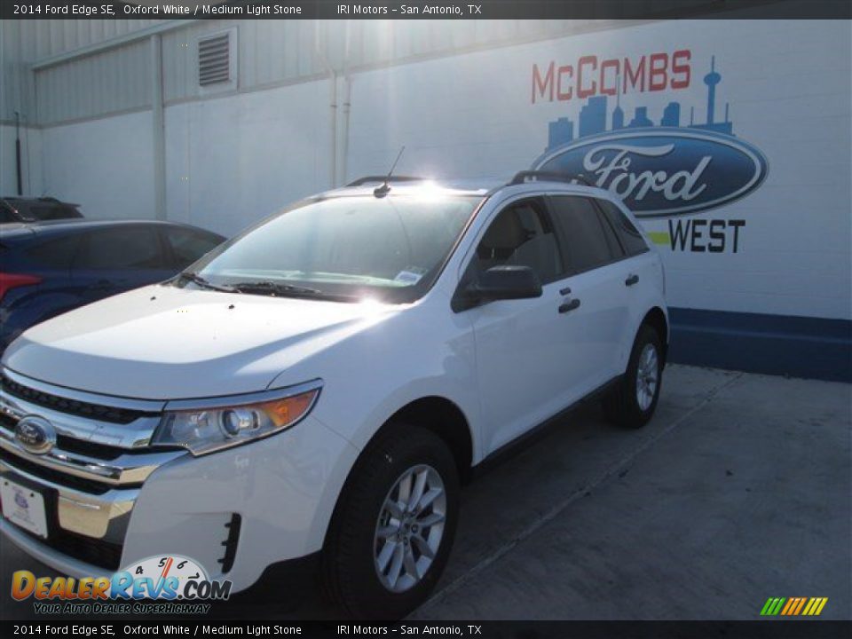 2014 Ford Edge SE Oxford White / Medium Light Stone Photo #3