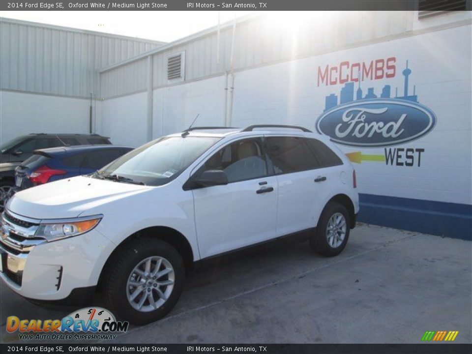 2014 Ford Edge SE Oxford White / Medium Light Stone Photo #4