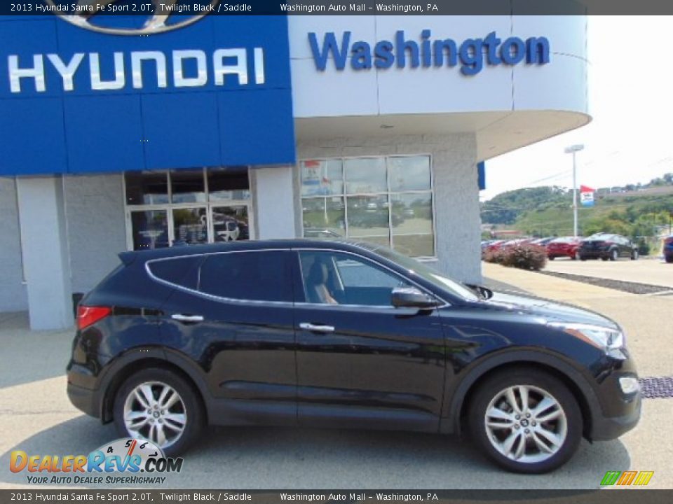 2013 Hyundai Santa Fe Sport 2.0T Twilight Black / Saddle Photo #2