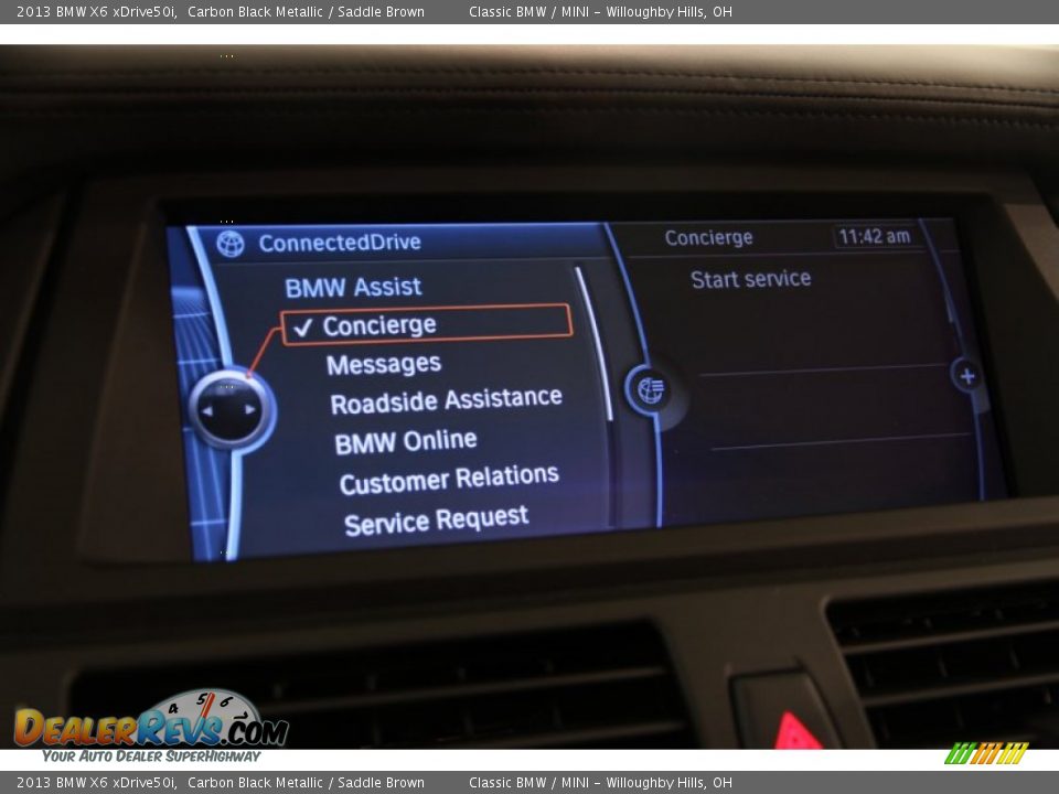 2013 BMW X6 xDrive50i Carbon Black Metallic / Saddle Brown Photo #28