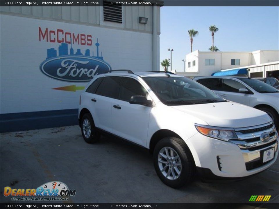 2014 Ford Edge SE Oxford White / Medium Light Stone Photo #5