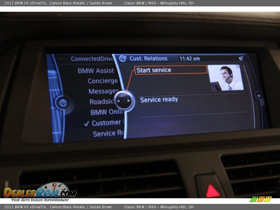 2013 BMW X6 xDrive50i Carbon Black Metallic / Saddle Brown Photo #29