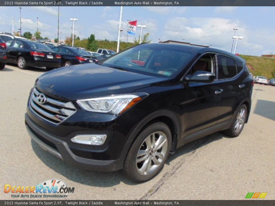 2013 Hyundai Santa Fe Sport 2.0T Twilight Black / Saddle Photo #4