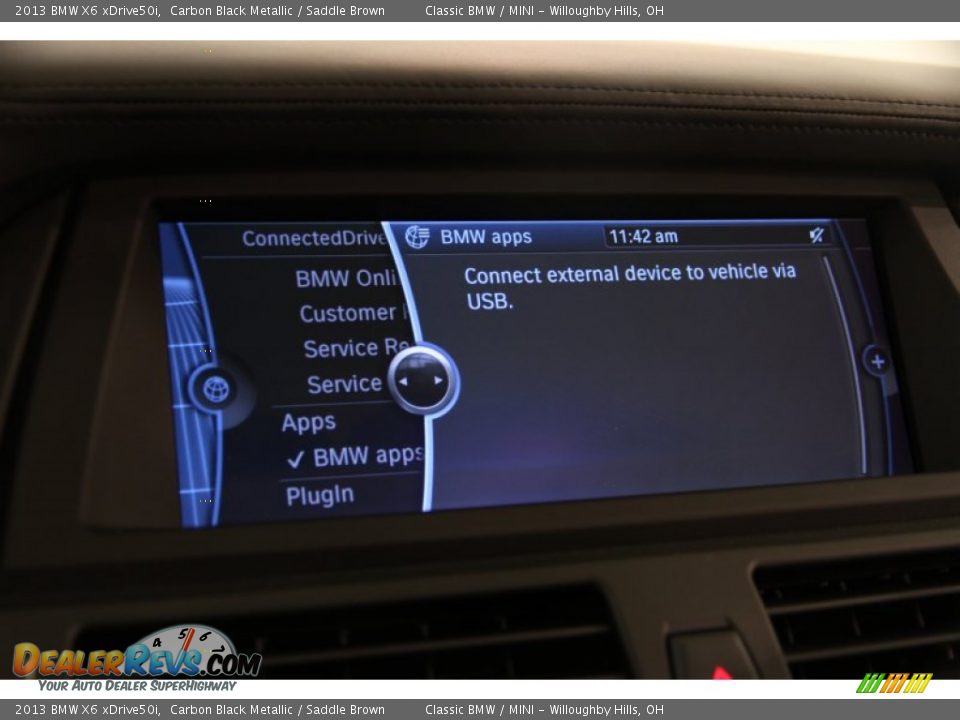 2013 BMW X6 xDrive50i Carbon Black Metallic / Saddle Brown Photo #31
