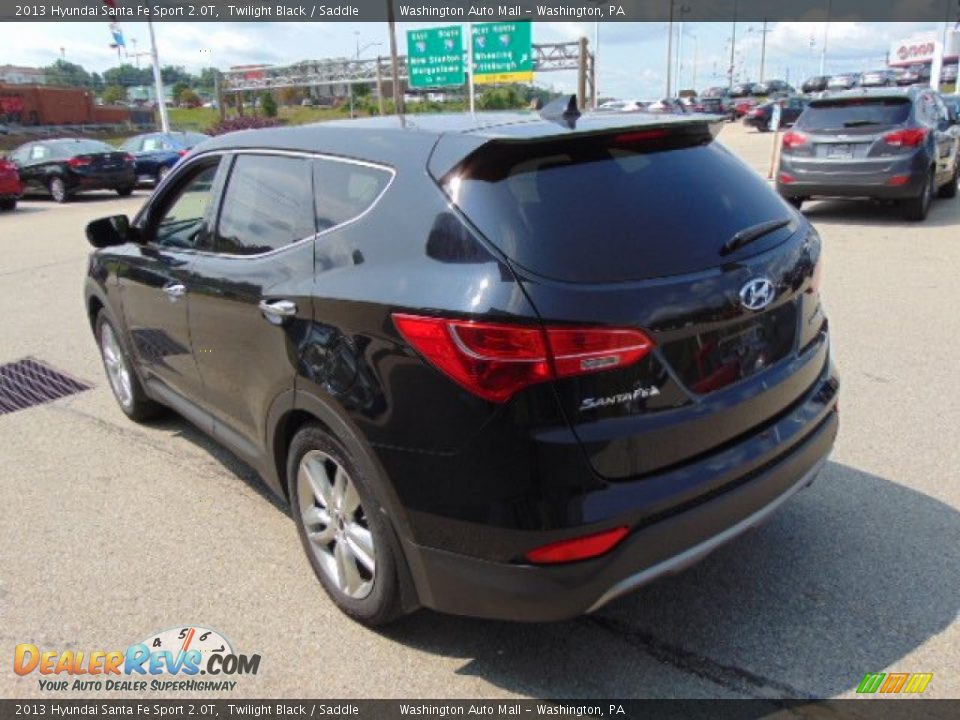 2013 Hyundai Santa Fe Sport 2.0T Twilight Black / Saddle Photo #6