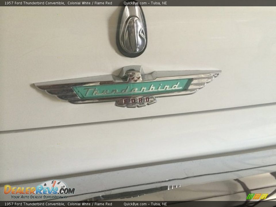 1957 Ford Thunderbird Convertible Colonial White / Flame Red Photo #11