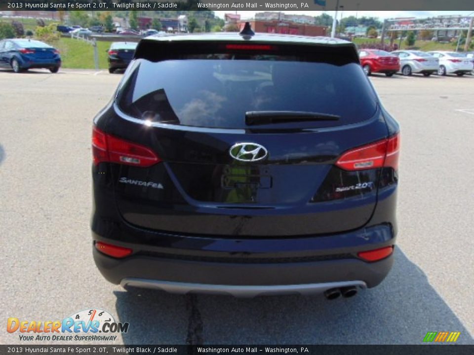 2013 Hyundai Santa Fe Sport 2.0T Twilight Black / Saddle Photo #7