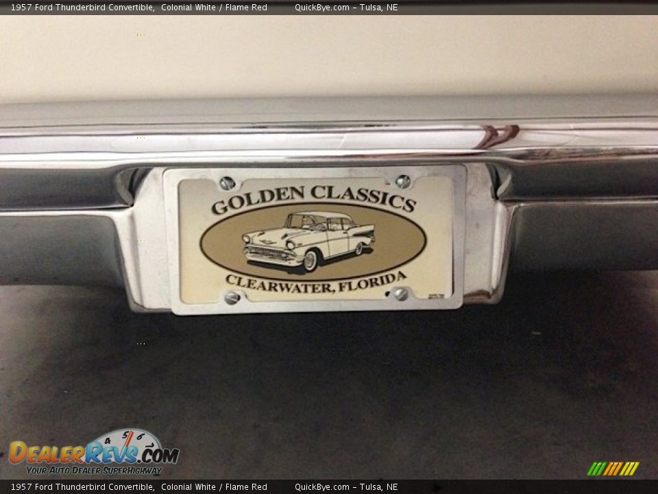 1957 Ford Thunderbird Convertible Colonial White / Flame Red Photo #13