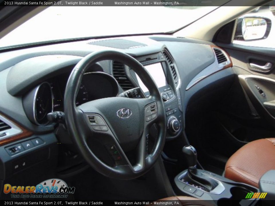 2013 Hyundai Santa Fe Sport 2.0T Twilight Black / Saddle Photo #9