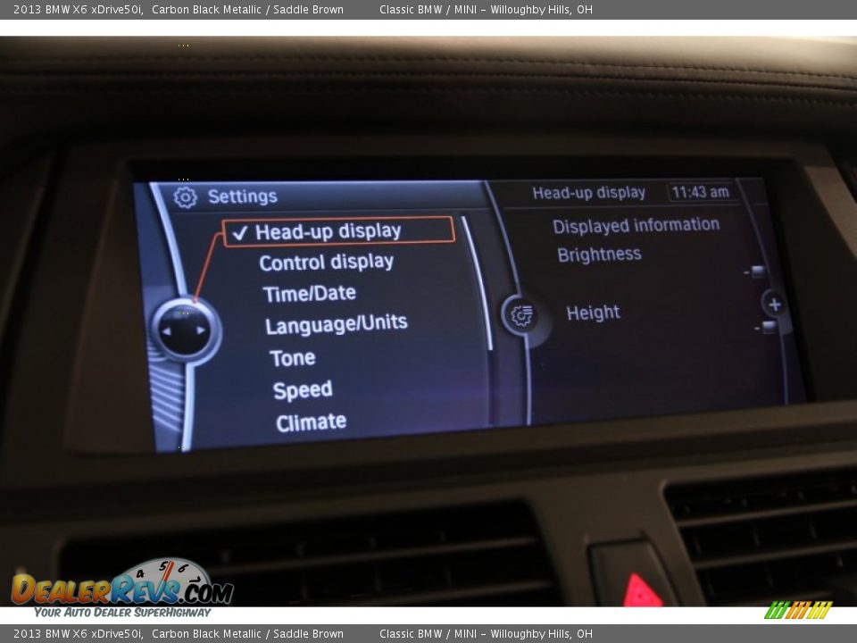 2013 BMW X6 xDrive50i Carbon Black Metallic / Saddle Brown Photo #35