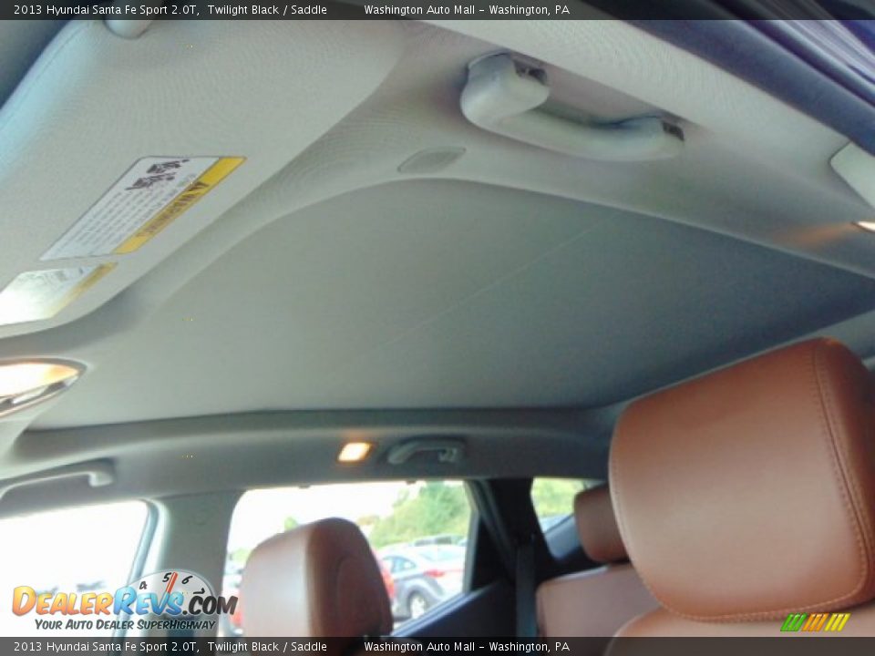 2013 Hyundai Santa Fe Sport 2.0T Twilight Black / Saddle Photo #10