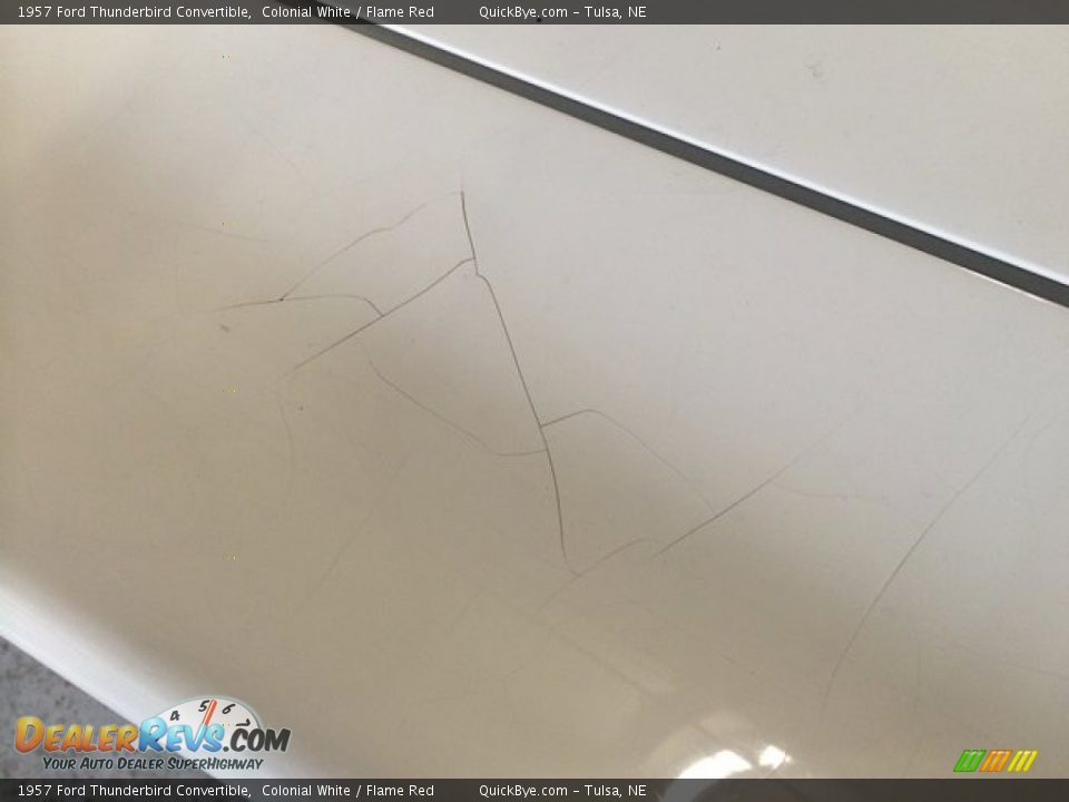 1957 Ford Thunderbird Convertible Colonial White / Flame Red Photo #15