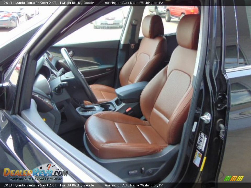2013 Hyundai Santa Fe Sport 2.0T Twilight Black / Saddle Photo #11