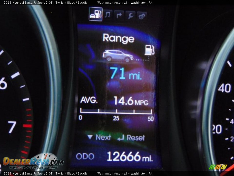 2013 Hyundai Santa Fe Sport 2.0T Twilight Black / Saddle Photo #20