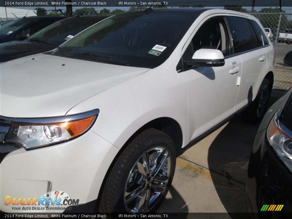 2014 Ford Edge Limited White Platinum / Charcoal Black Photo #3