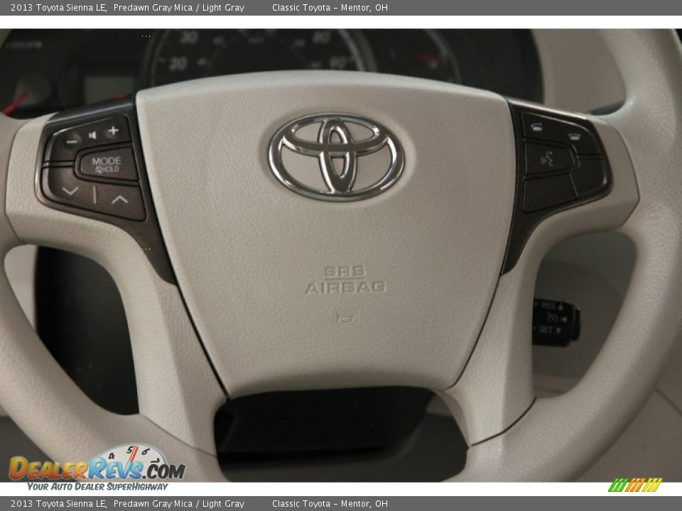 2013 Toyota Sienna LE Predawn Gray Mica / Light Gray Photo #11