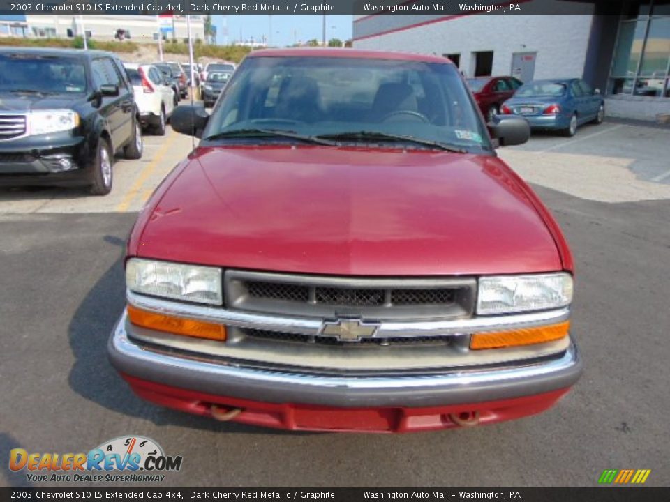 2003 Chevrolet S10 LS Extended Cab 4x4 Dark Cherry Red Metallic / Graphite Photo #4