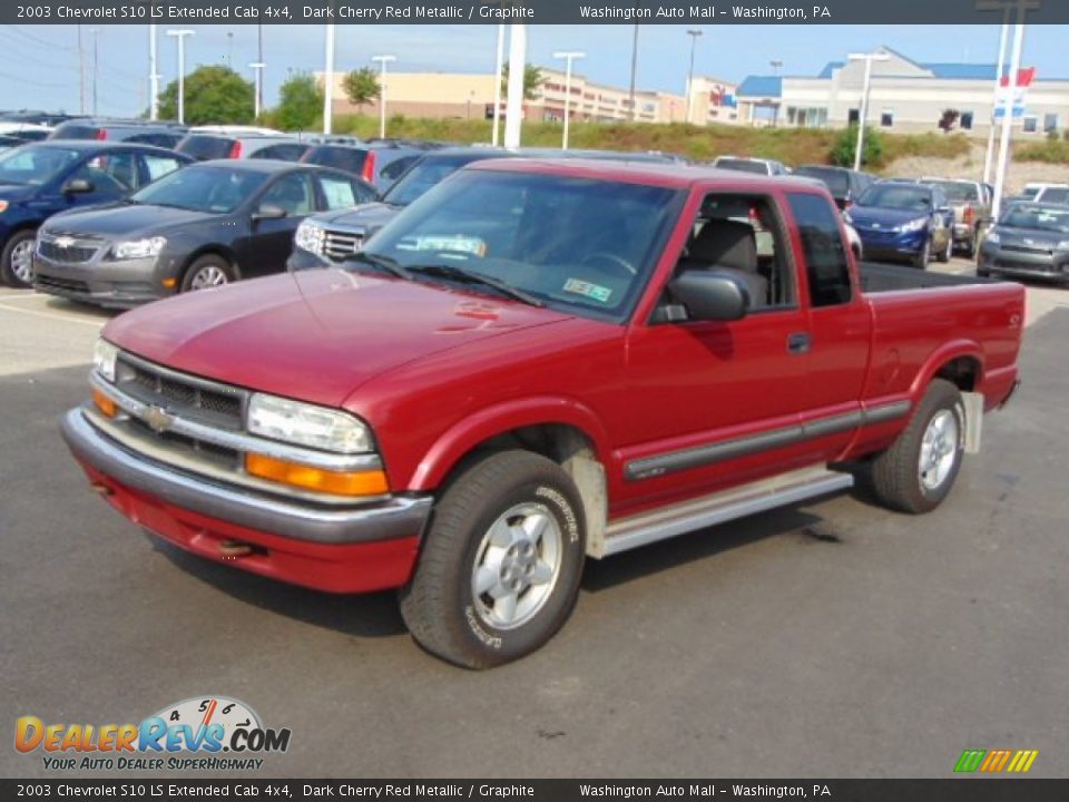 2003 Chevrolet S10 LS Extended Cab 4x4 Dark Cherry Red Metallic / Graphite Photo #5