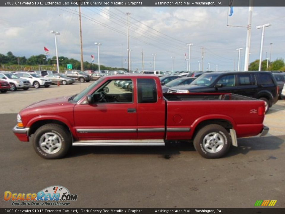 2003 Chevrolet S10 LS Extended Cab 4x4 Dark Cherry Red Metallic / Graphite Photo #6