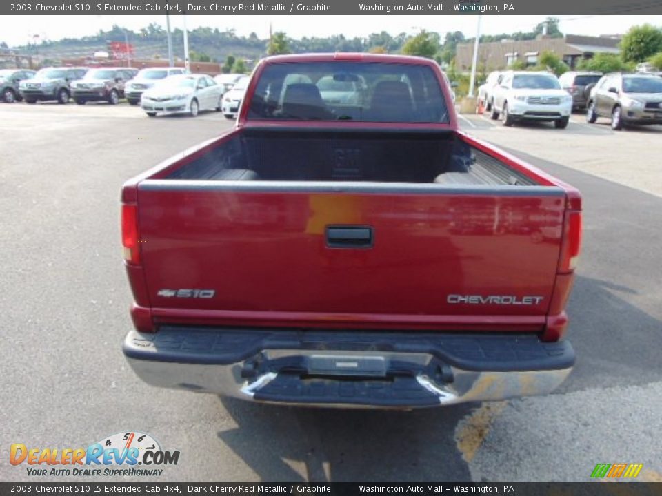 2003 Chevrolet S10 LS Extended Cab 4x4 Dark Cherry Red Metallic / Graphite Photo #7