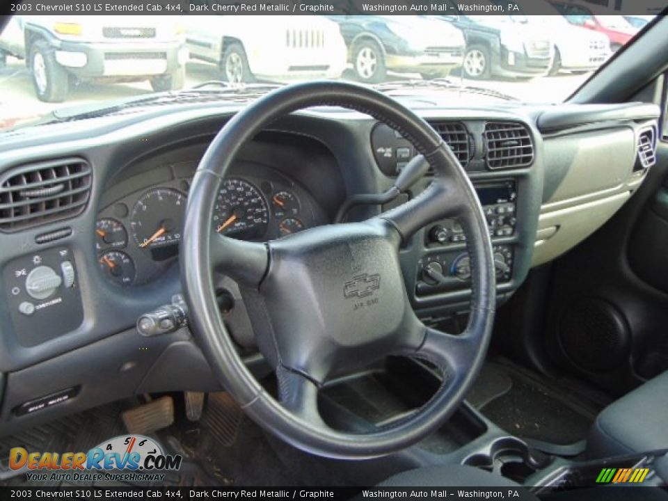 2003 Chevrolet S10 LS Extended Cab 4x4 Dark Cherry Red Metallic / Graphite Photo #10