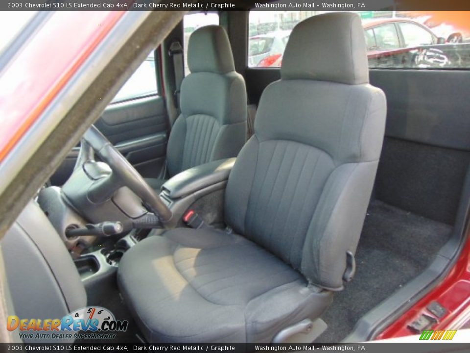 2003 Chevrolet S10 LS Extended Cab 4x4 Dark Cherry Red Metallic / Graphite Photo #12