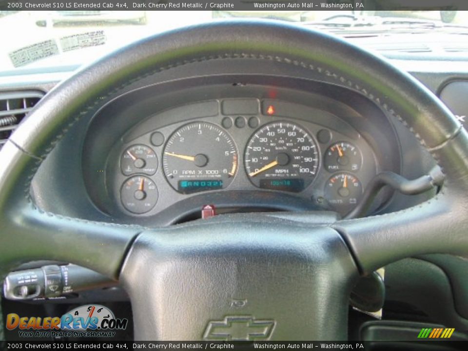 2003 Chevrolet S10 LS Extended Cab 4x4 Dark Cherry Red Metallic / Graphite Photo #16